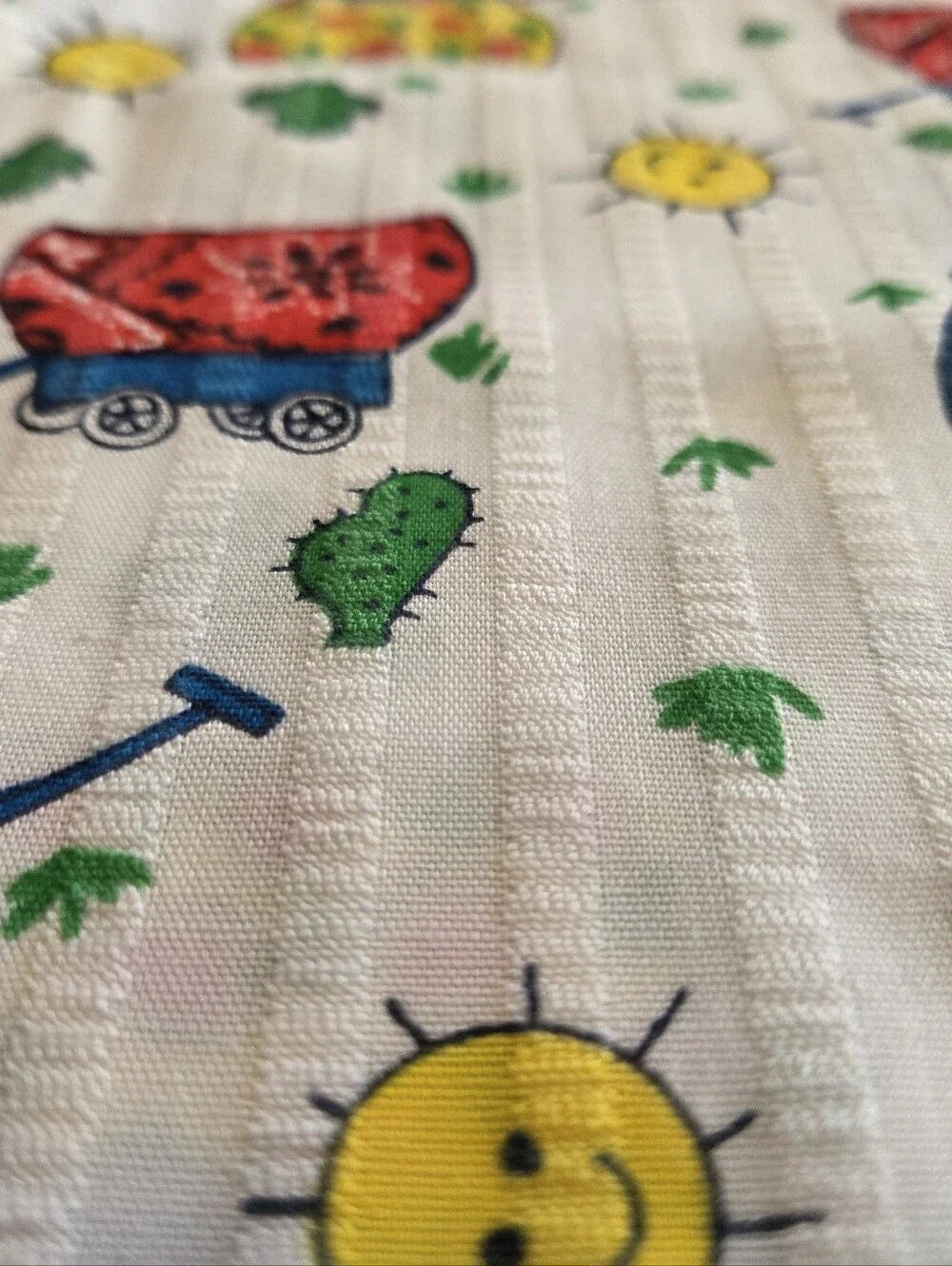 Vintage 1970's - 1980's COVERED WAGONS 100% Cotton Sewing Quilting Craft Fabric